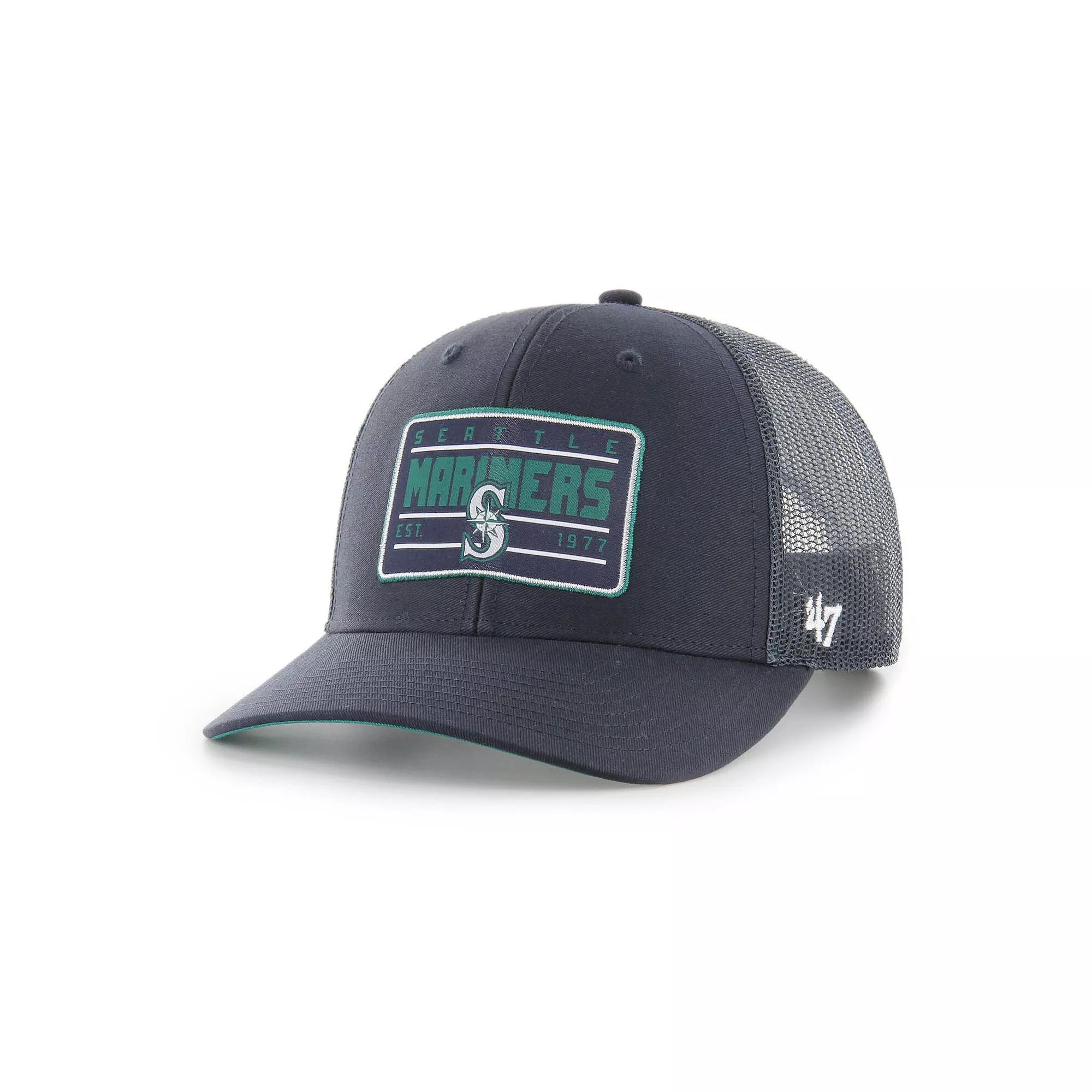 Men's '47 Navy Seattle Mariners Hardline Trucker Adjustable Hat, Blue Product Image