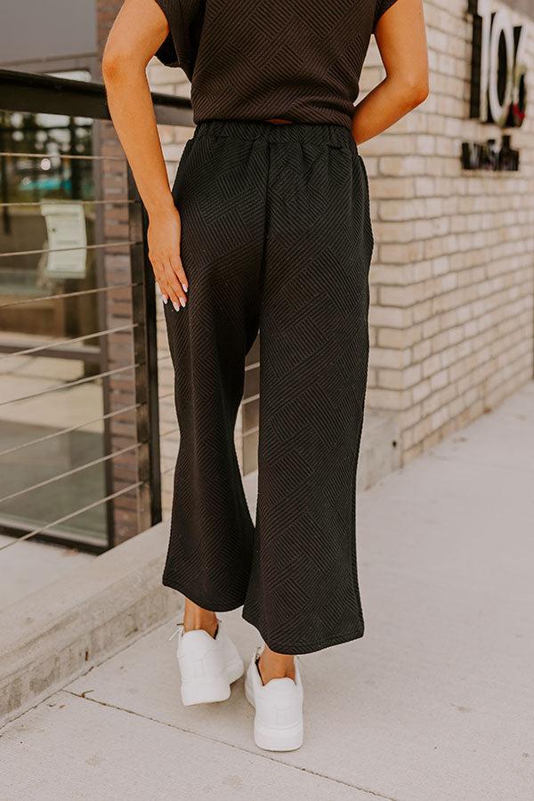 Cue The Cozy High Waist Pants in Black Product Image