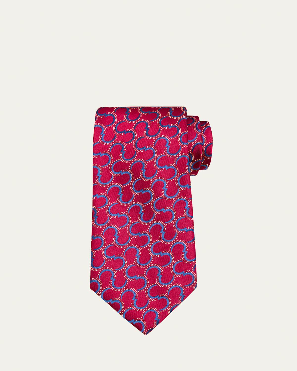 Mens Swirl-Pattern Silk Tie Product Image