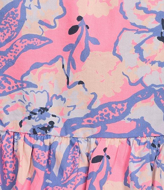 Lilly Pulitzer Sashria Printed Cotton Poplin Collar Neck Short Sleeve Button Front Shirt Dress Product Image