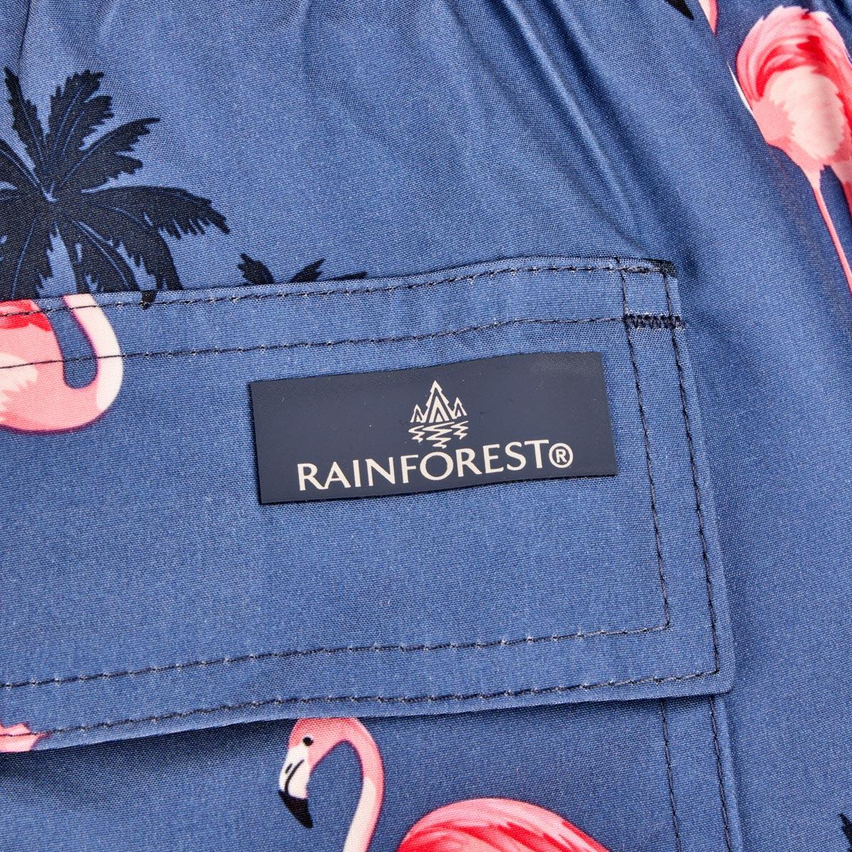 Rainforest Men's Flamingo Blues Swim Trunks Product Image