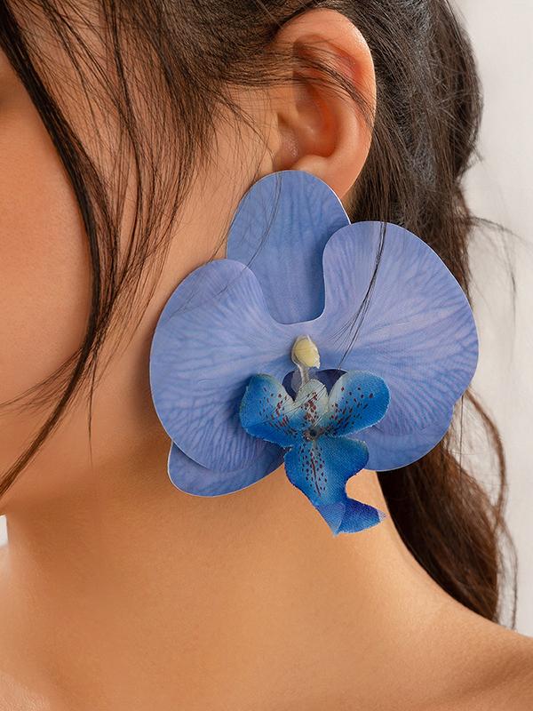 Flower Shape Drop Earrings Product Image