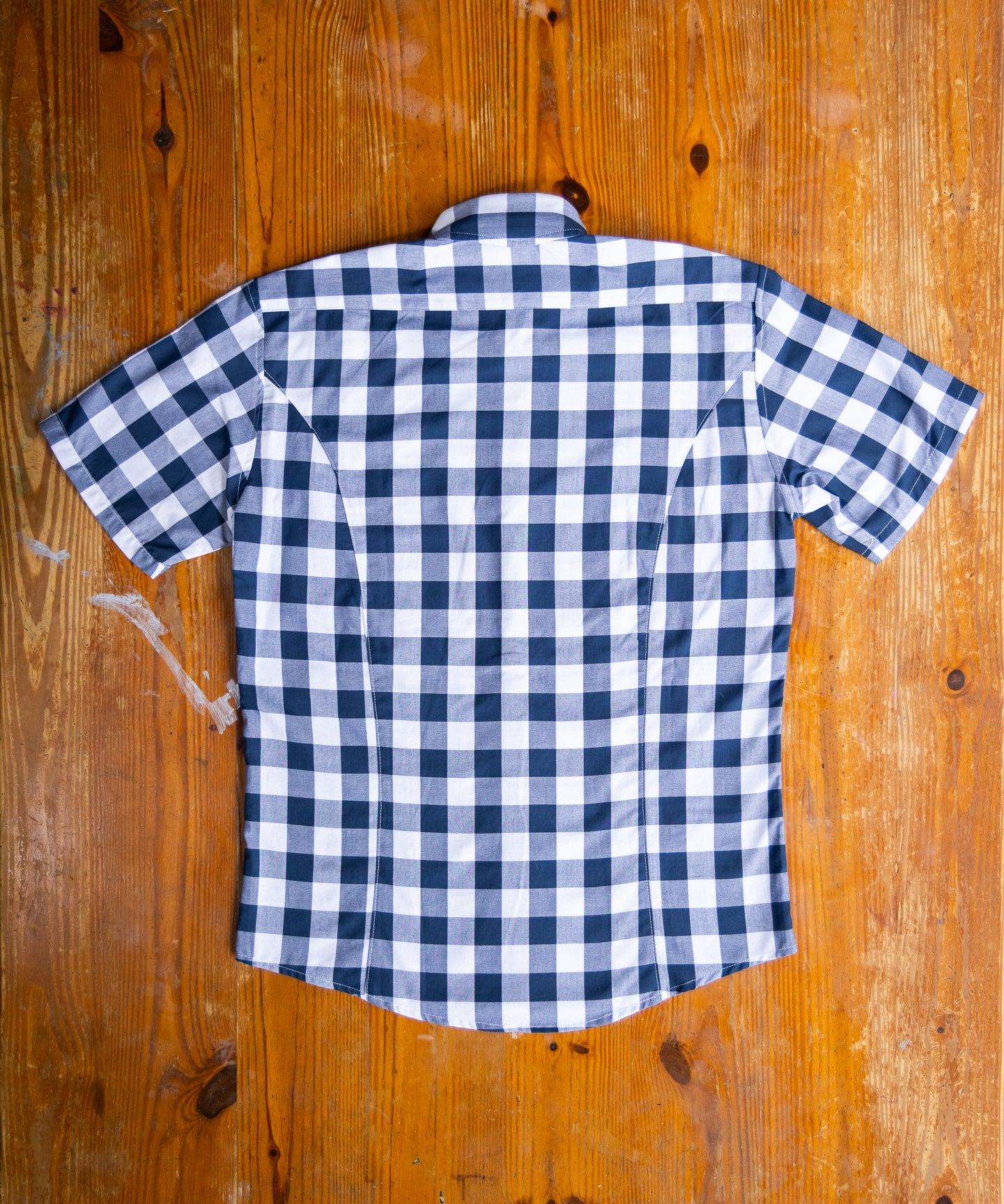 Blue & White Buffalo Plaid Button Up Male Product Image