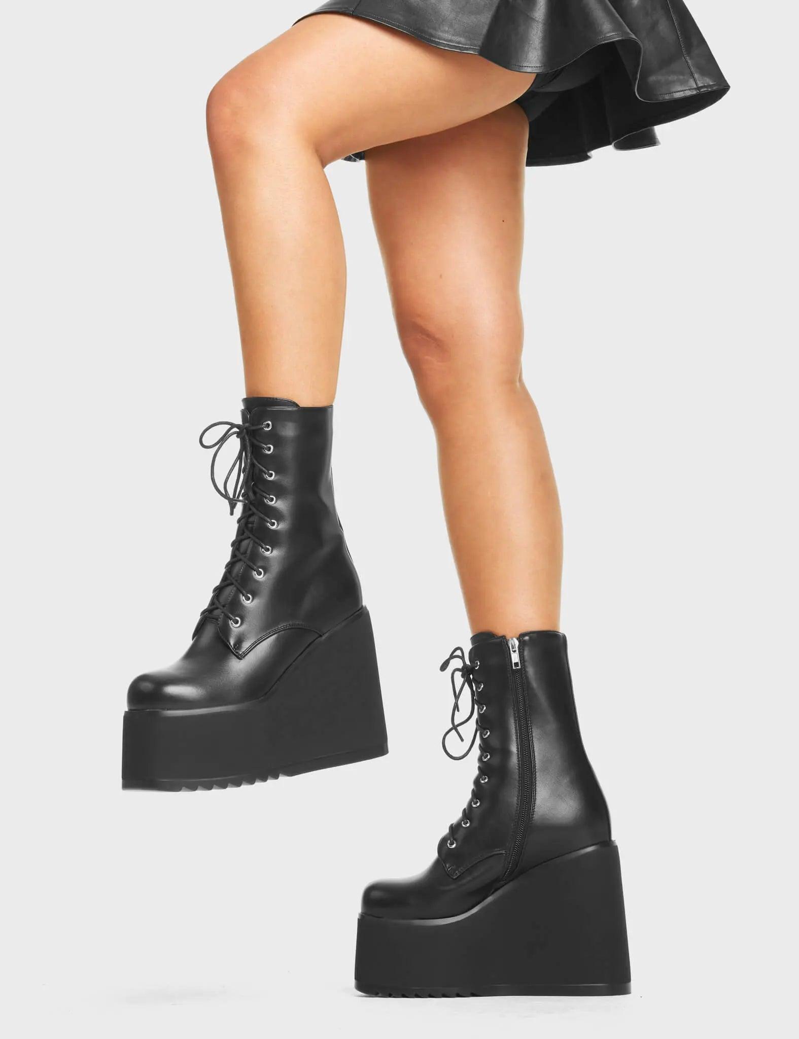 Pretty Fly Chunky Platform Ankle Boots Product Image