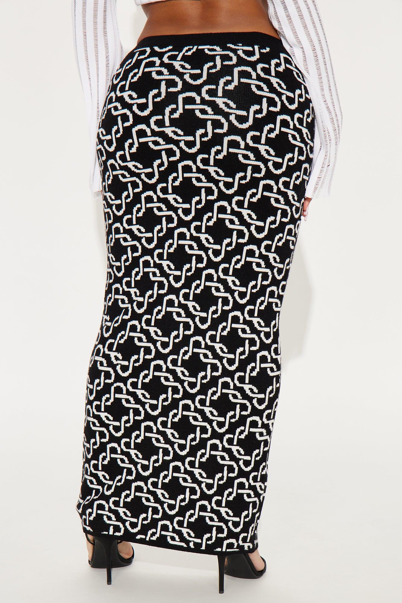 Josie Sweater Knit Maxi Skirt - Black/combo Product Image