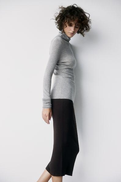 Rib-Knit Pencil Skirt Product Image