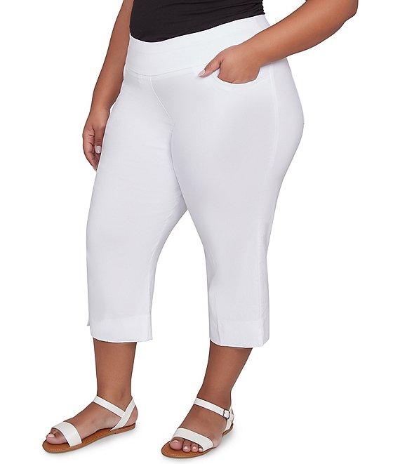Ruby Rd. Plus Size Stretch Straight Leg Pull-On Capri Pants Product Image