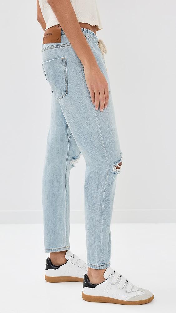 One Teaspoon Shabbies Drawstring Boyfriend Jeans | Shopbop Product Image