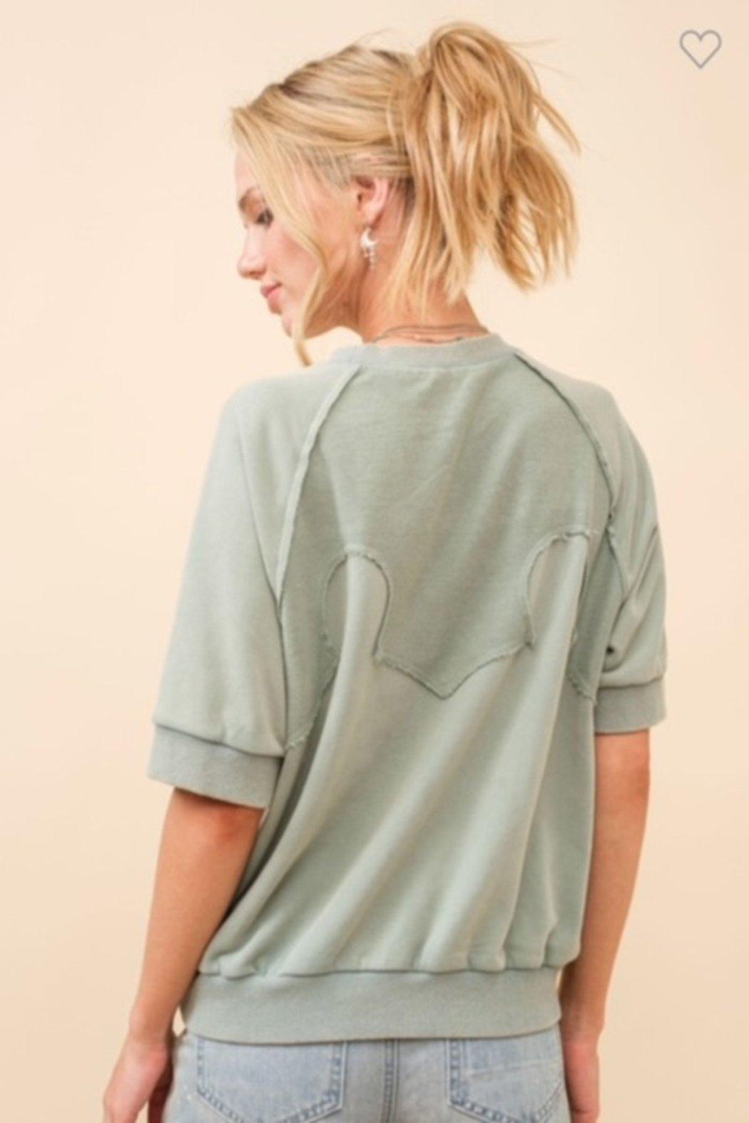 Yoke Studded Sweatshirt Product Image