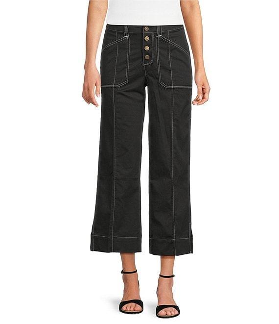 KARL LAGERFELD PARIS Contrast Trim Wide Leg Coordinating Pants Product Image