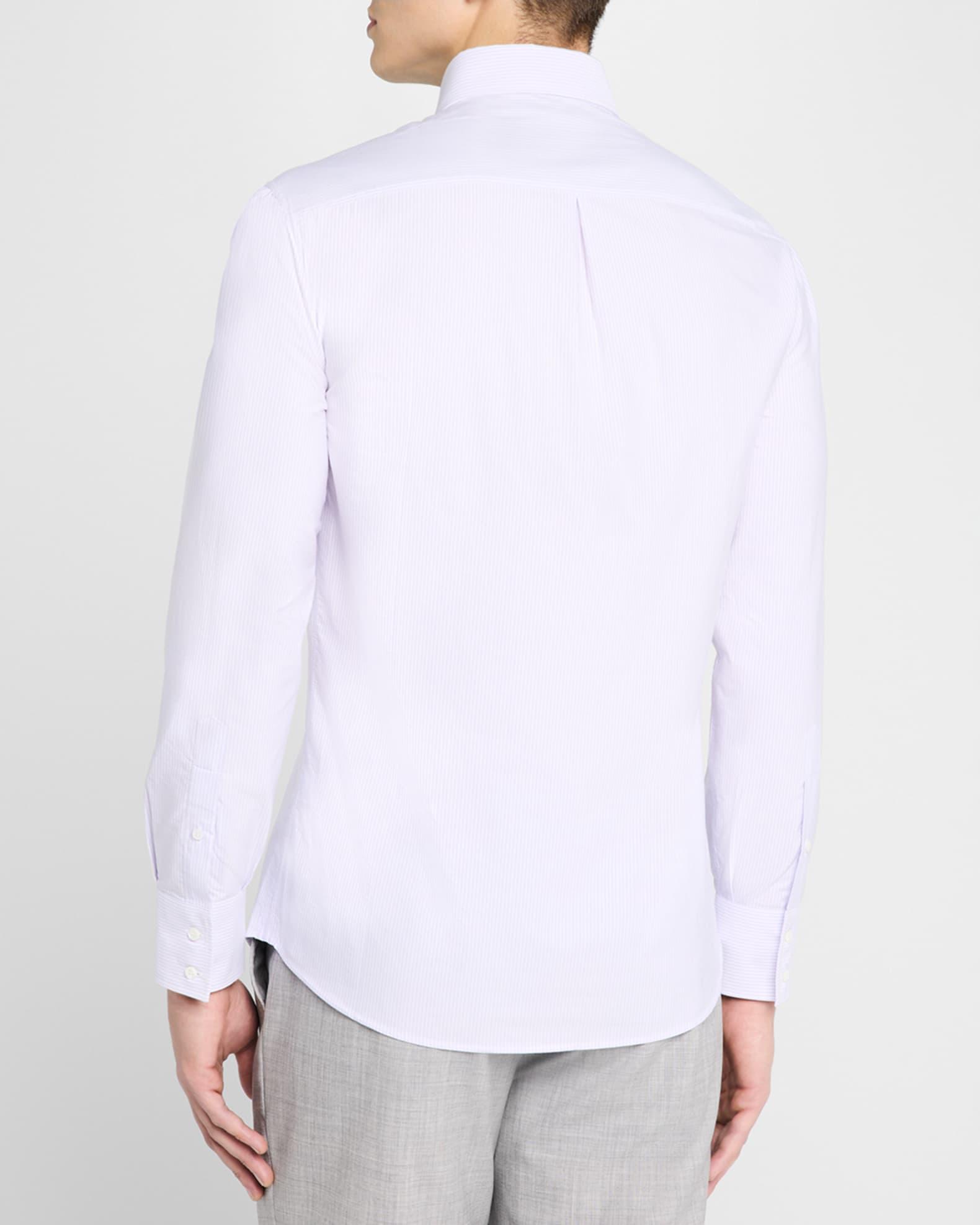 Men's Cotton Micro-Stripe Sport Shirt Product Image