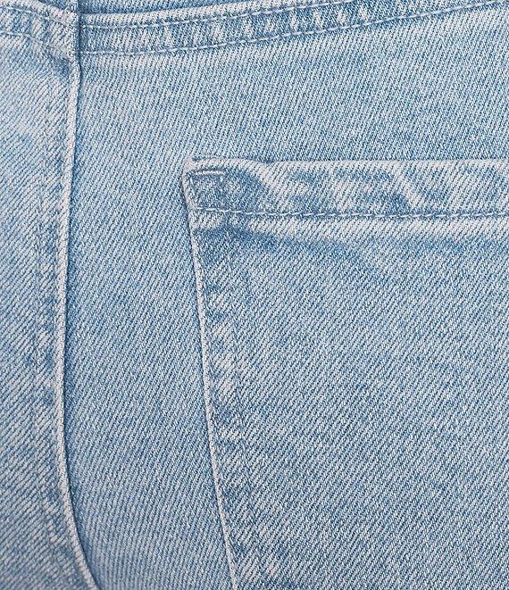 Copper Key Long Cut Off Denim Shorts Product Image