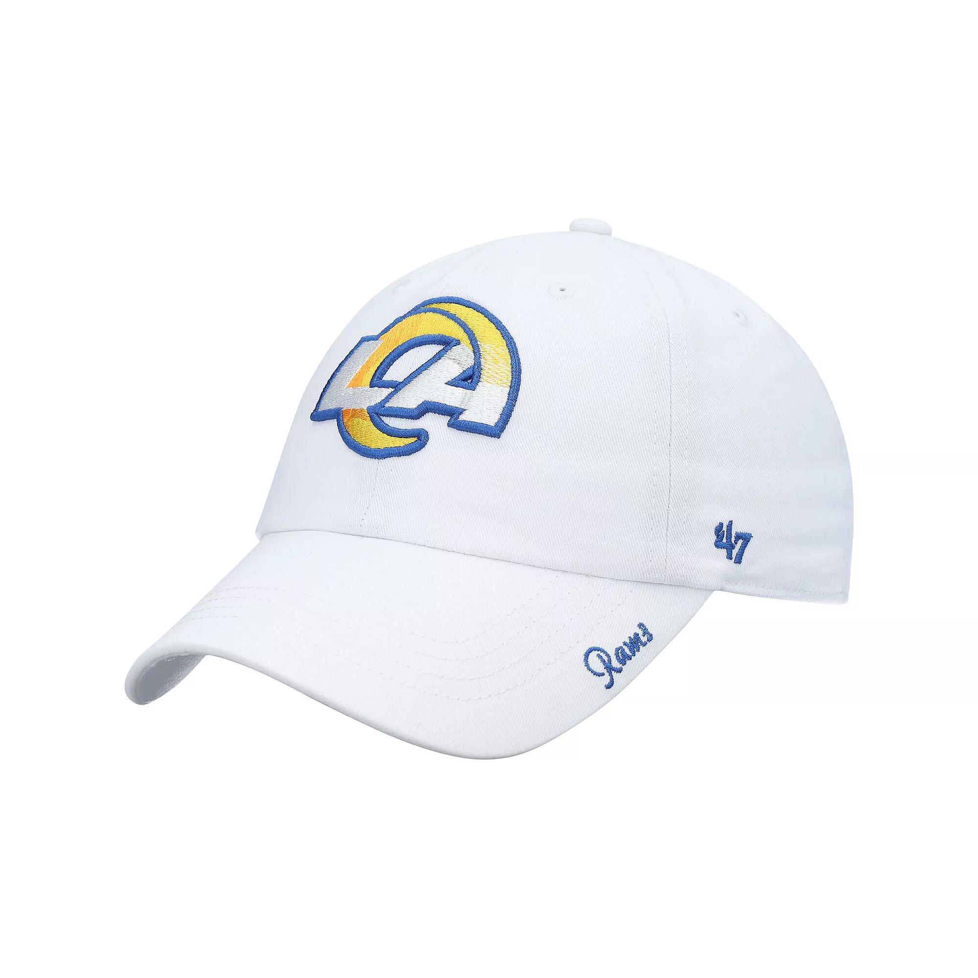 Women's '47 White Los Angeles Rams Miata Clean Up Logo Adjustable Hat Product Image