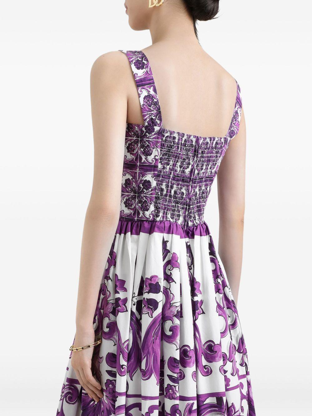 Majolica-print midi dress Product Image
