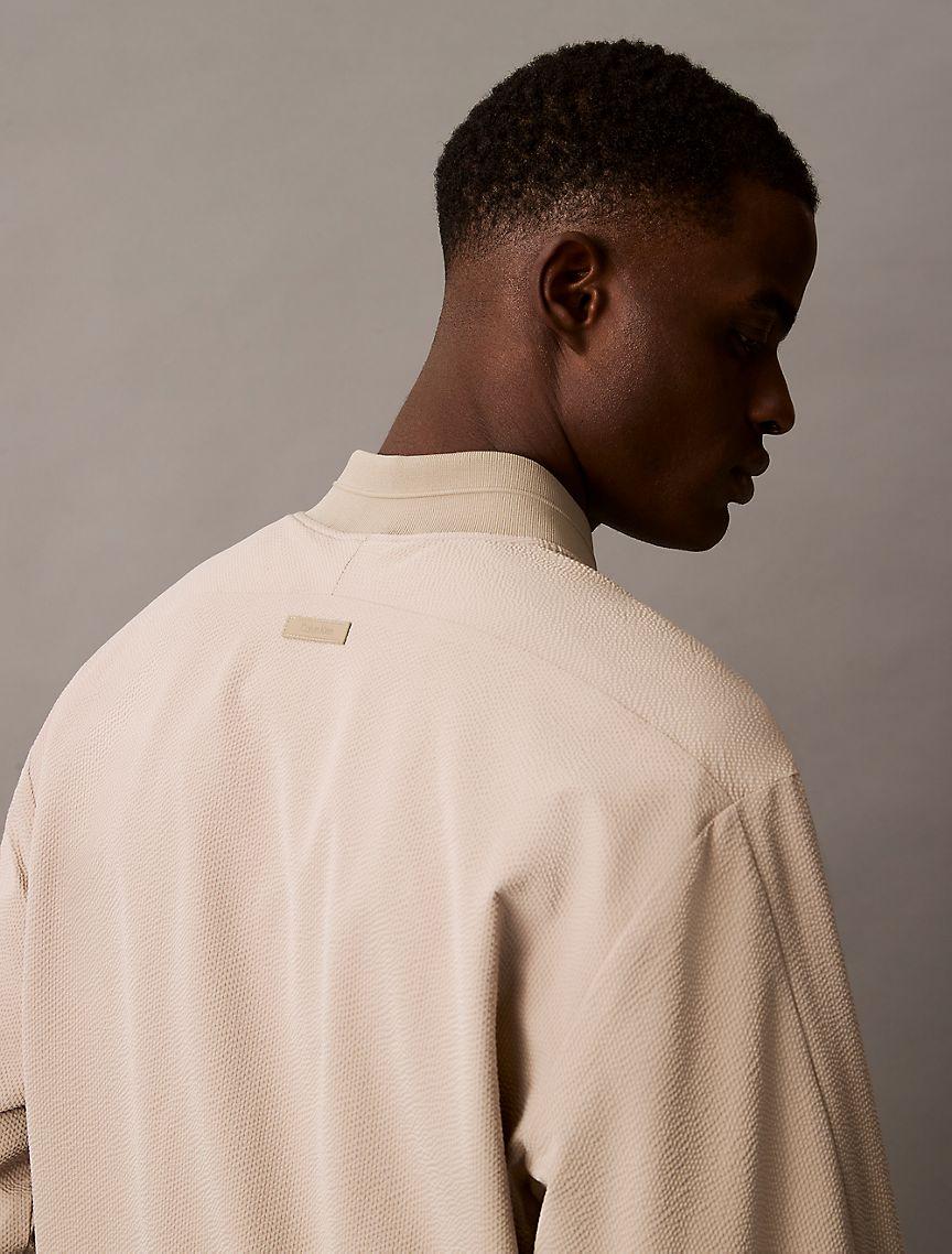 Seersucker Bomber Jacket Product Image