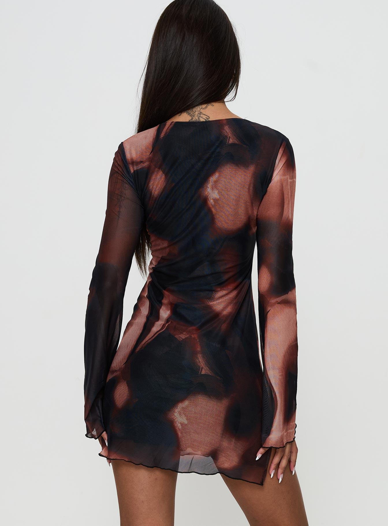 Nyxia Long Sleeve Mini Dress Multi Product Image
