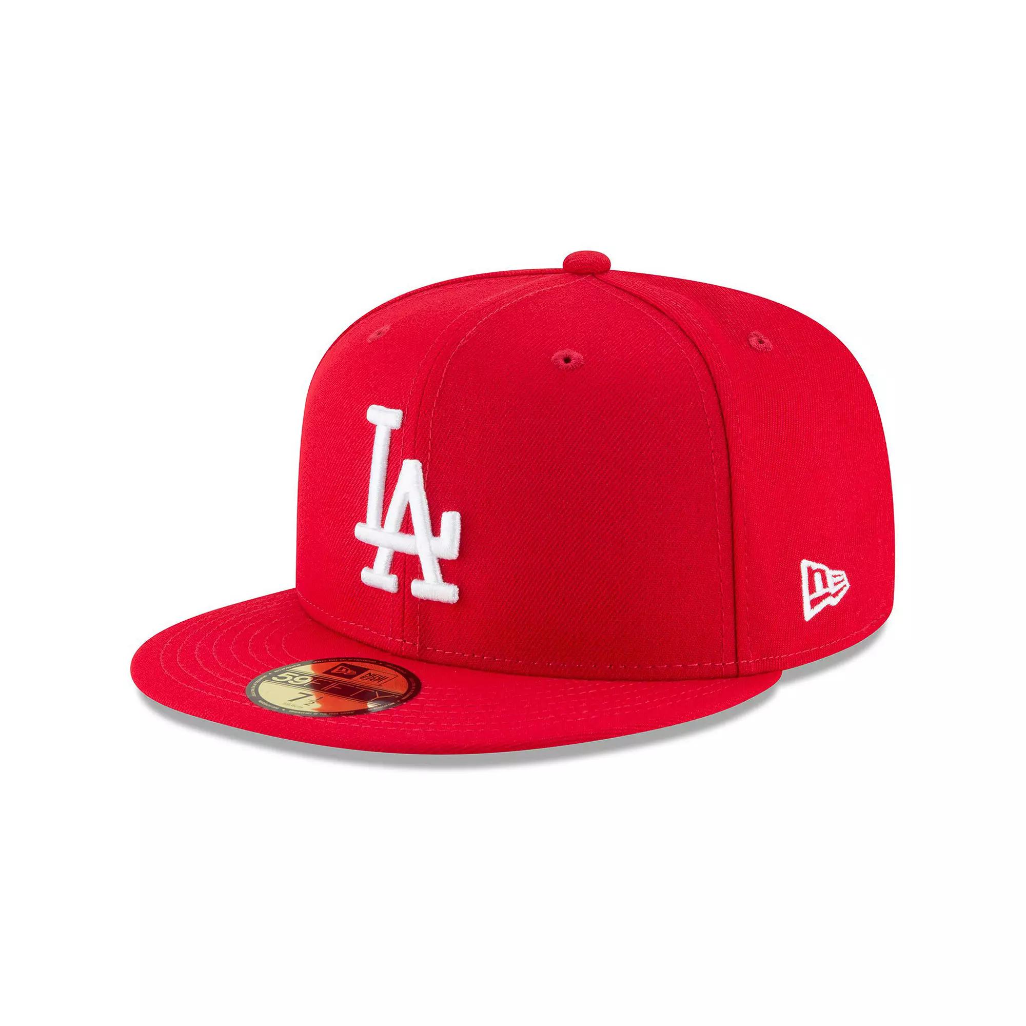 New Era New Era Yankees 5950 Evergreen Side Patch Fitted Hat - Adult White/Red Product Image