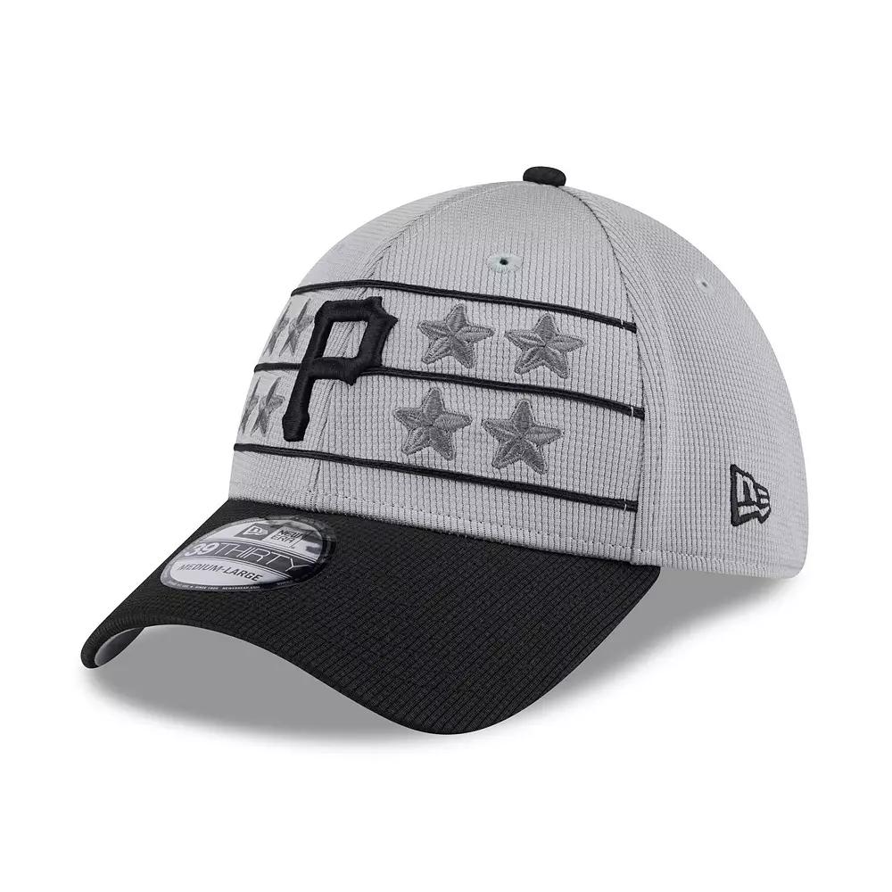 Men's New Era  Gray/Black Pittsburgh Pirates 2025 Batting Practice 39THIRTY Flex Hat, Size: Medium/Large, Grey Product Image
