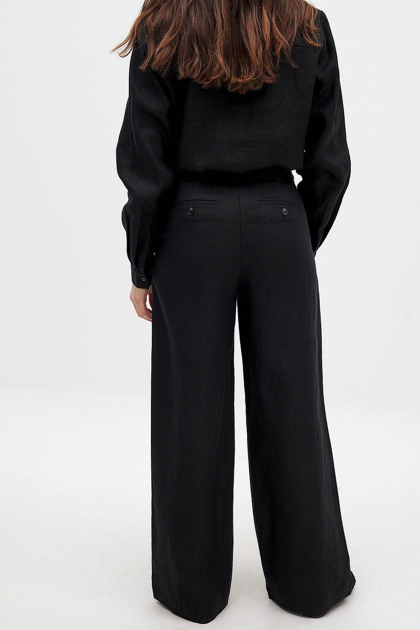 Linen Wide Leg Pants Product Image