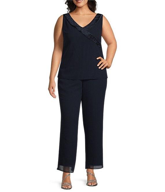 Le Bos Plus Size 3-Piece Trim Pant Set Product Image