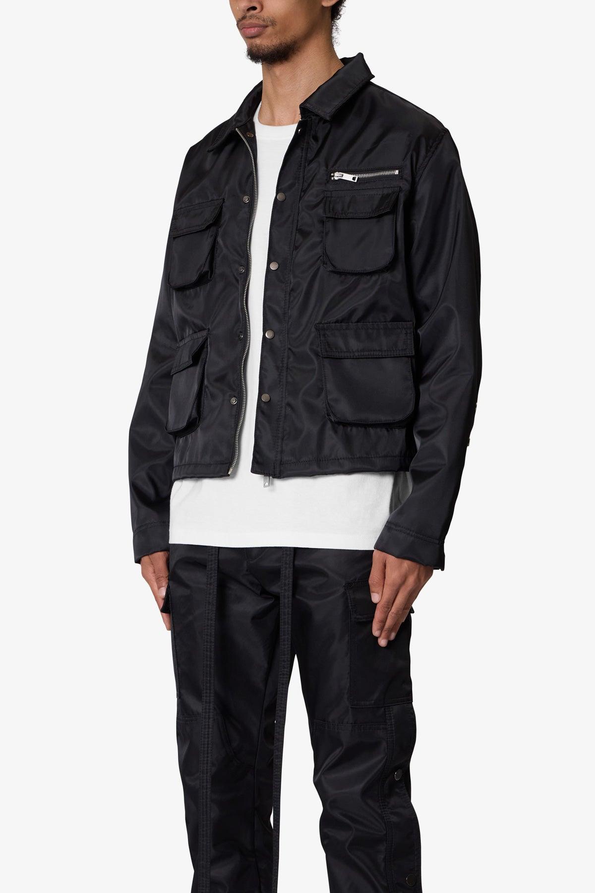 Snap Cargo Work Jacket - Black Product Image