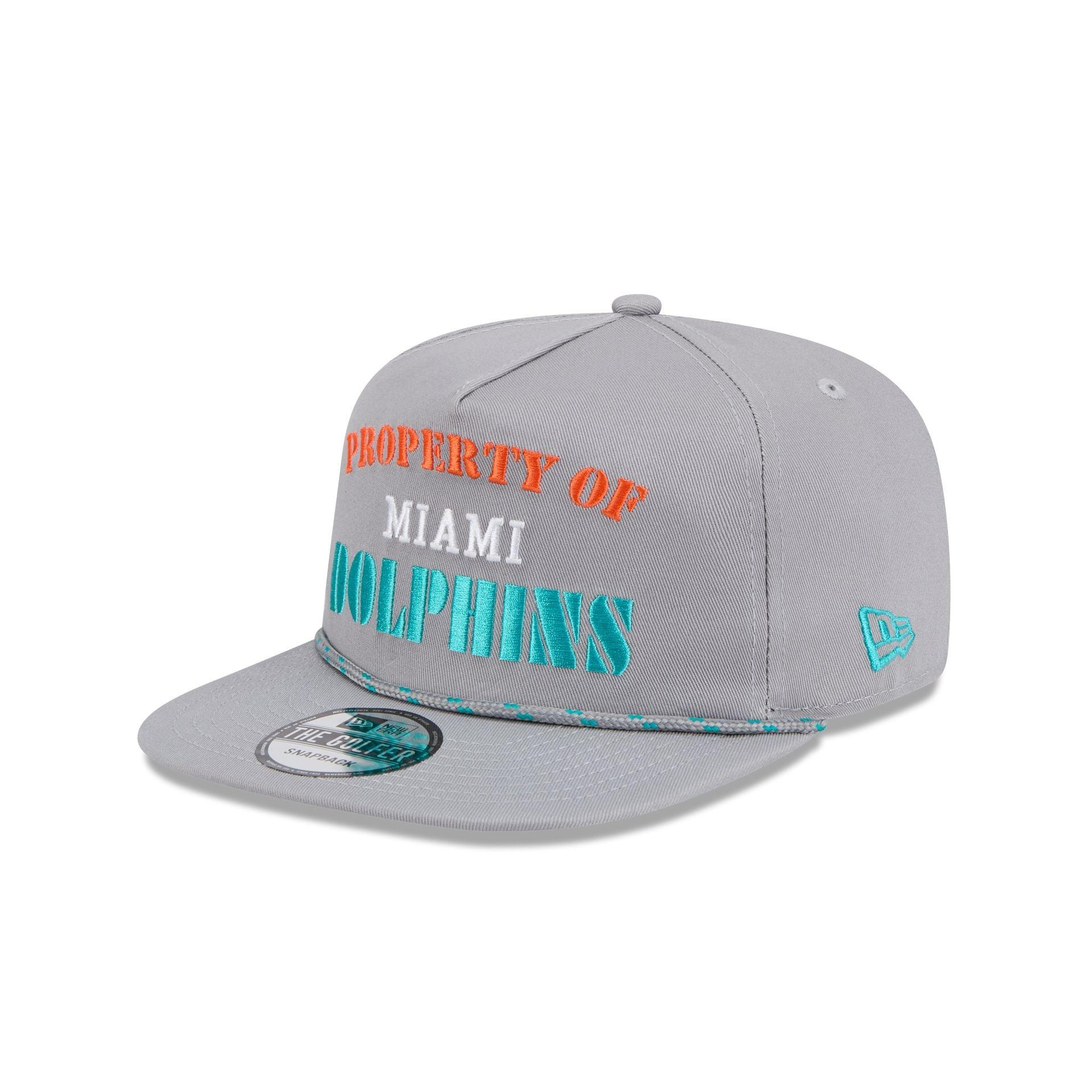 Miami Dolphins Vintage Gray Rope Golfer Hat Male Product Image