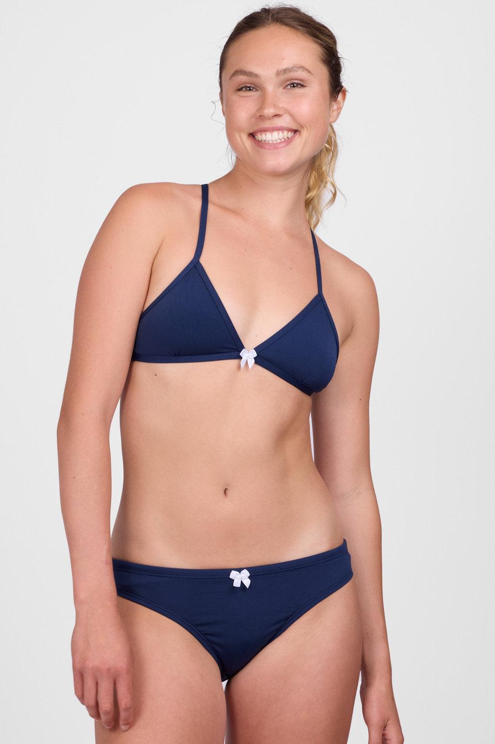 Andy Bikini Bottom - Navy White Bow Female Product Image