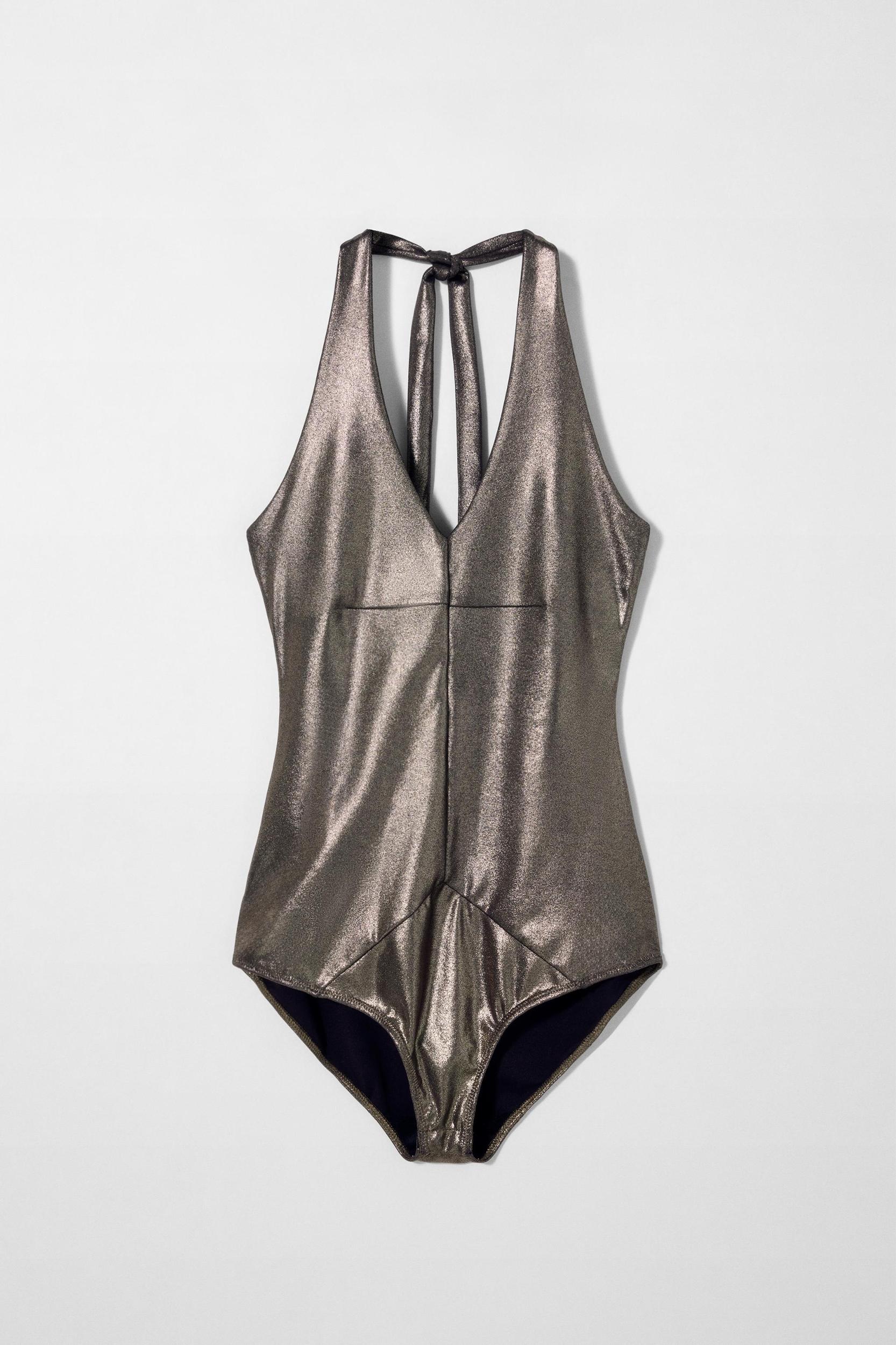 METALLIC HALTER BODYSUIT KATE MOSS X ZARA Product Image