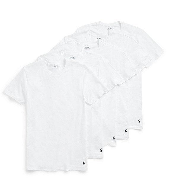 Polo Ralph Lauren Classic Cotton Short Sleeve Crew Neck Undershirt 5-Pack Product Image