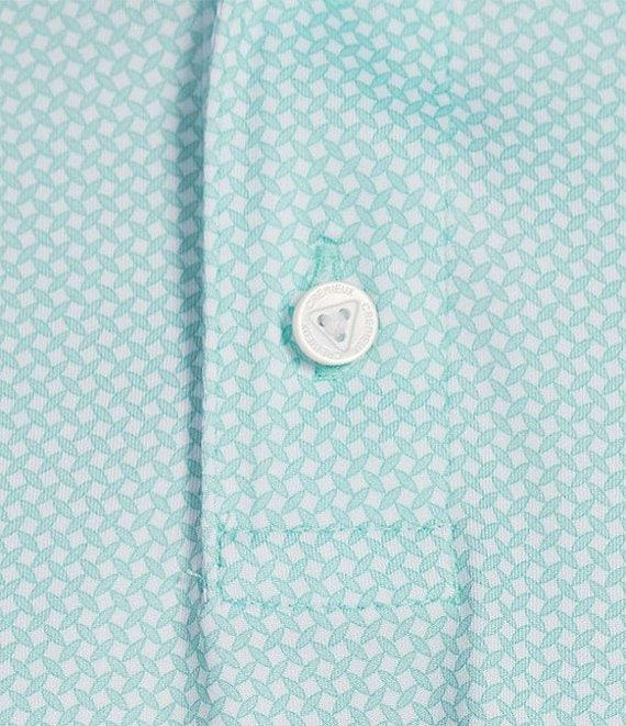 Cremieux Blue Label Performance Stretch Geo Print Short Sleeve Polo Shirt Product Image