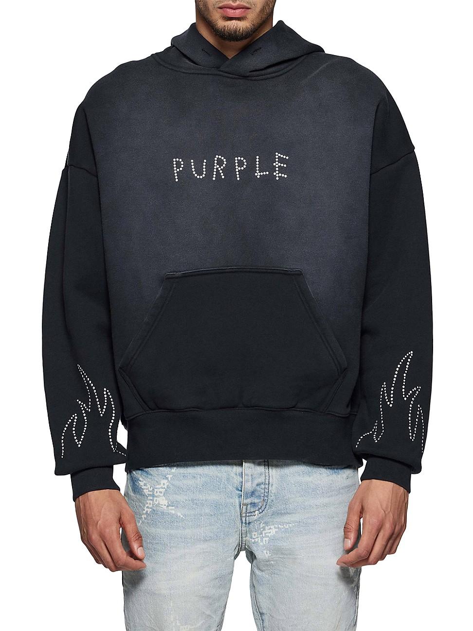 Mens Studded Fleece Hoodie Product Image