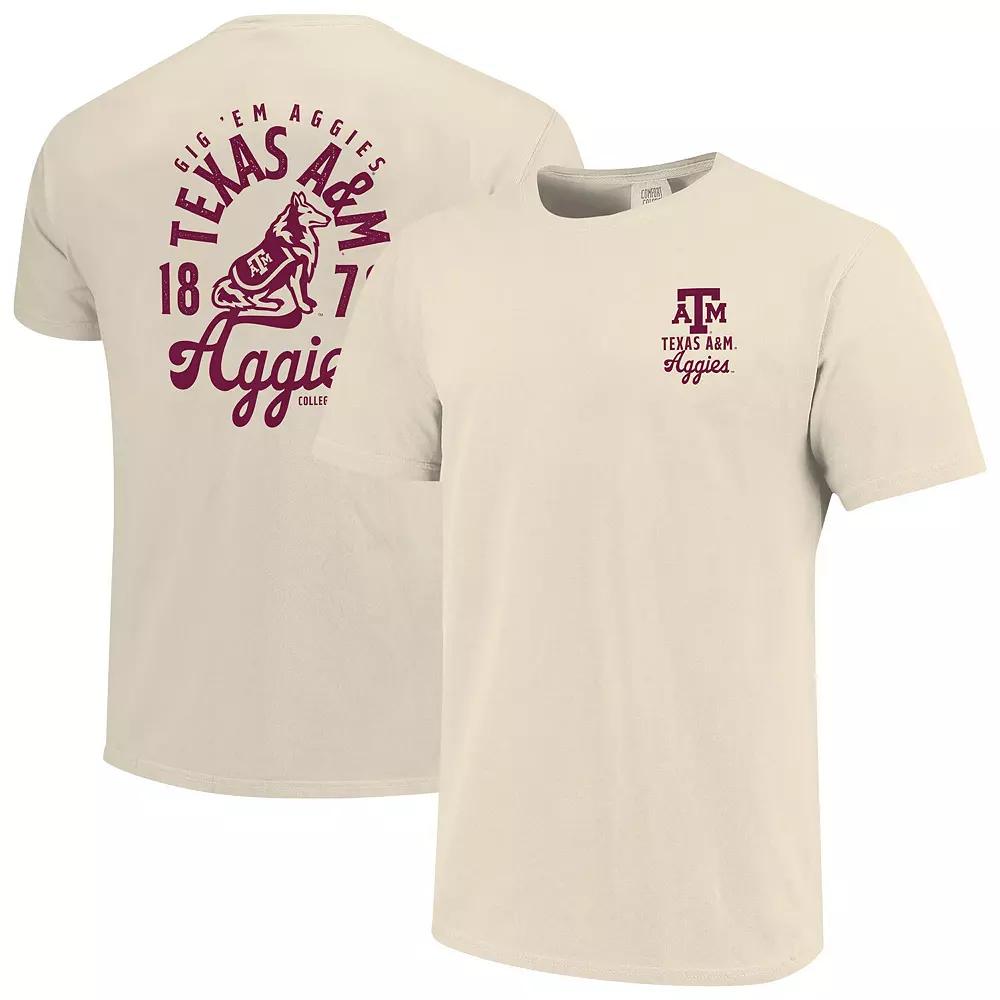 Men's Cream Texas A&M Aggies Comfort Colors Mascot Overlay T-Shirt, Size: 2XL, Beige Product Image