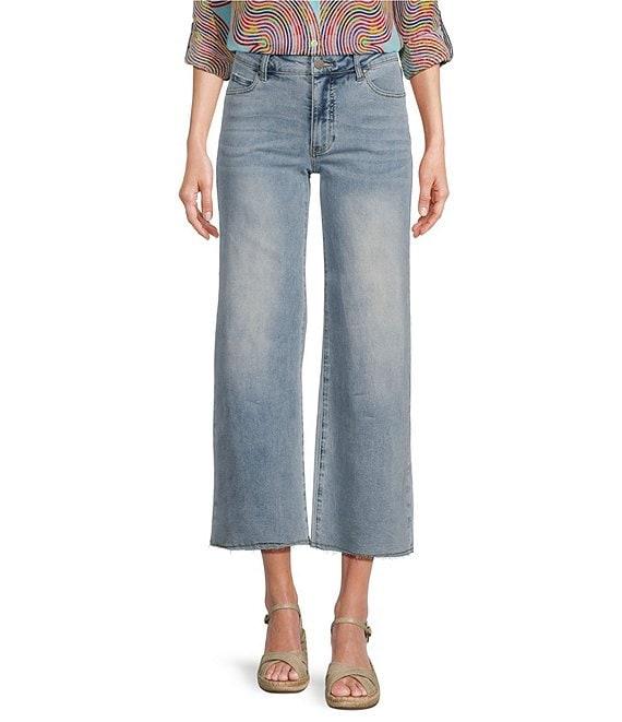 APNY Flat Front Wide Leg Cropped Jeans Product Image