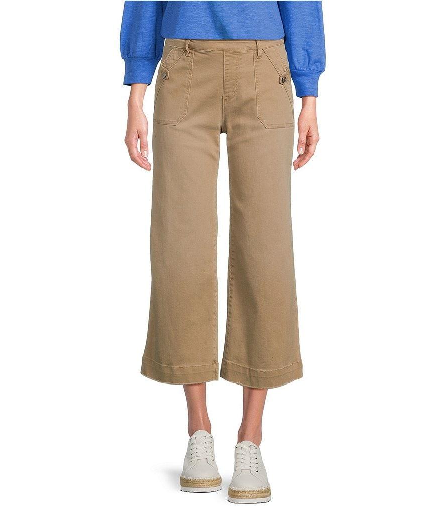 Westbound High Rise Patch Pocket Cropped Wide Leg Pull-On Pants Product Image