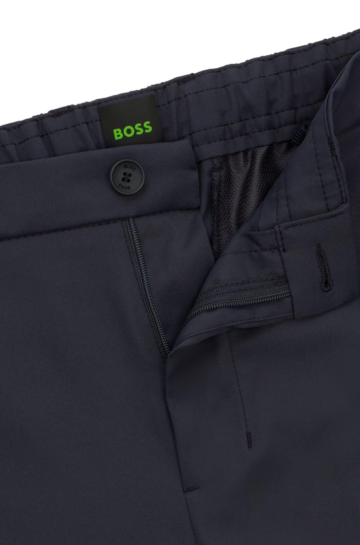 Regular-fit chinos with hidden drawcord and tapered leg Product Image