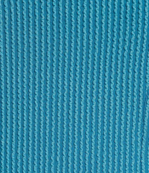 Moa Moa Sleeveless Tie Shoulder Rib Knit Tank Top Product Image