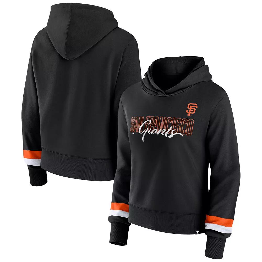 Women's Fanatics Branded Navy Denver Broncos Over Under Pullover Hoodie,  Product Image