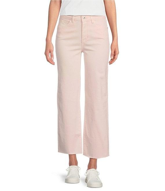Charlie B. Stretch Twill Mid Rise Wide Leg Cropped Pants Product Image