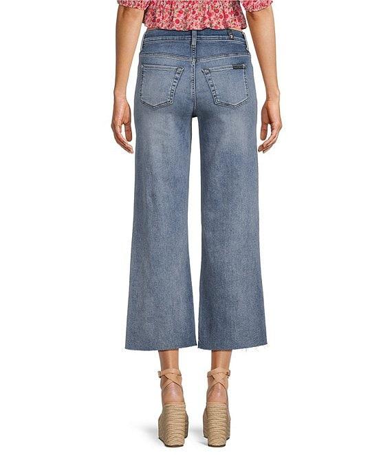 7 For All Mankind Alexa High Rise Wide Leg Cropped Jeans Product Image