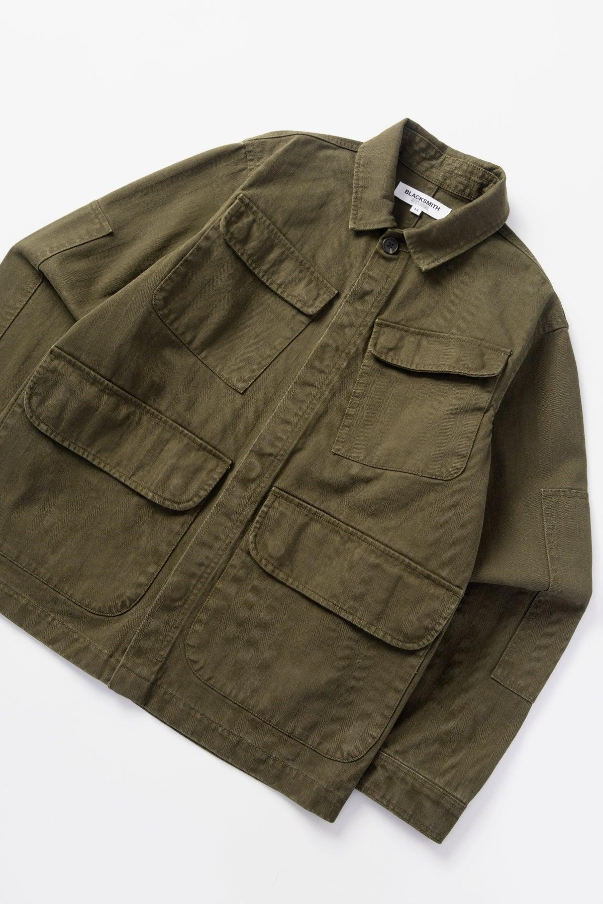 Blacksmith - Herringbone Jungle Jacket - Olive Product Image