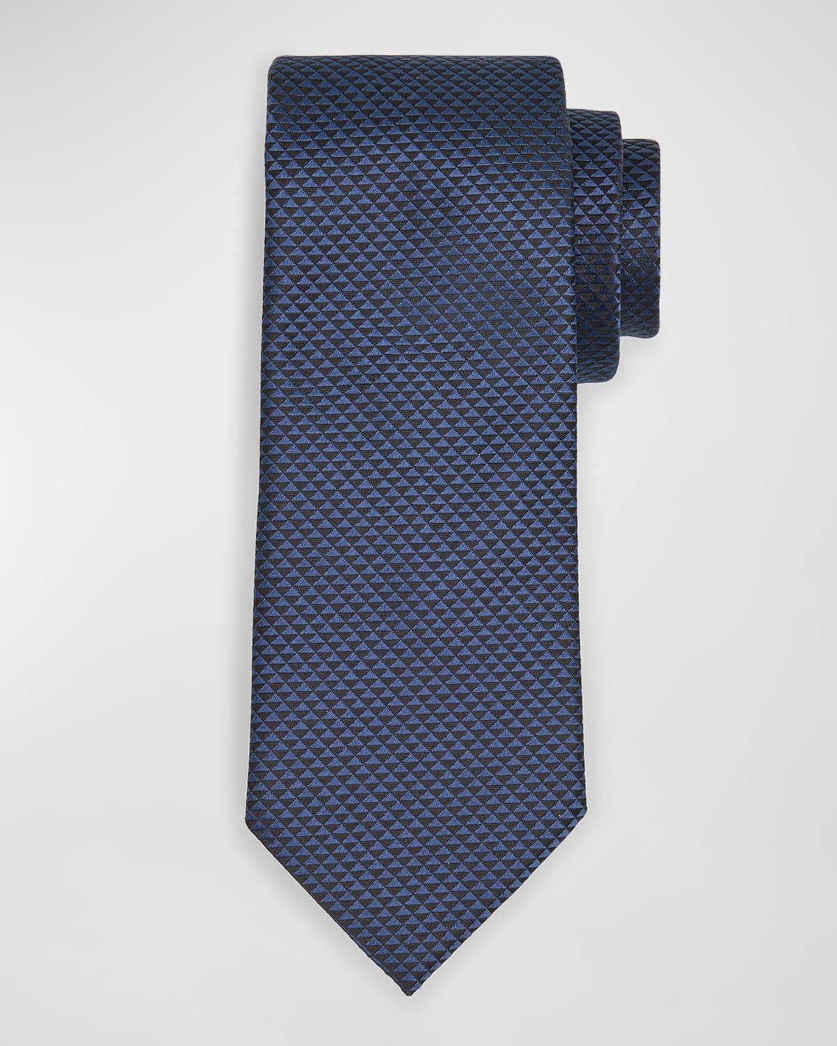 Mens Woven Triangle Silk Tie Product Image