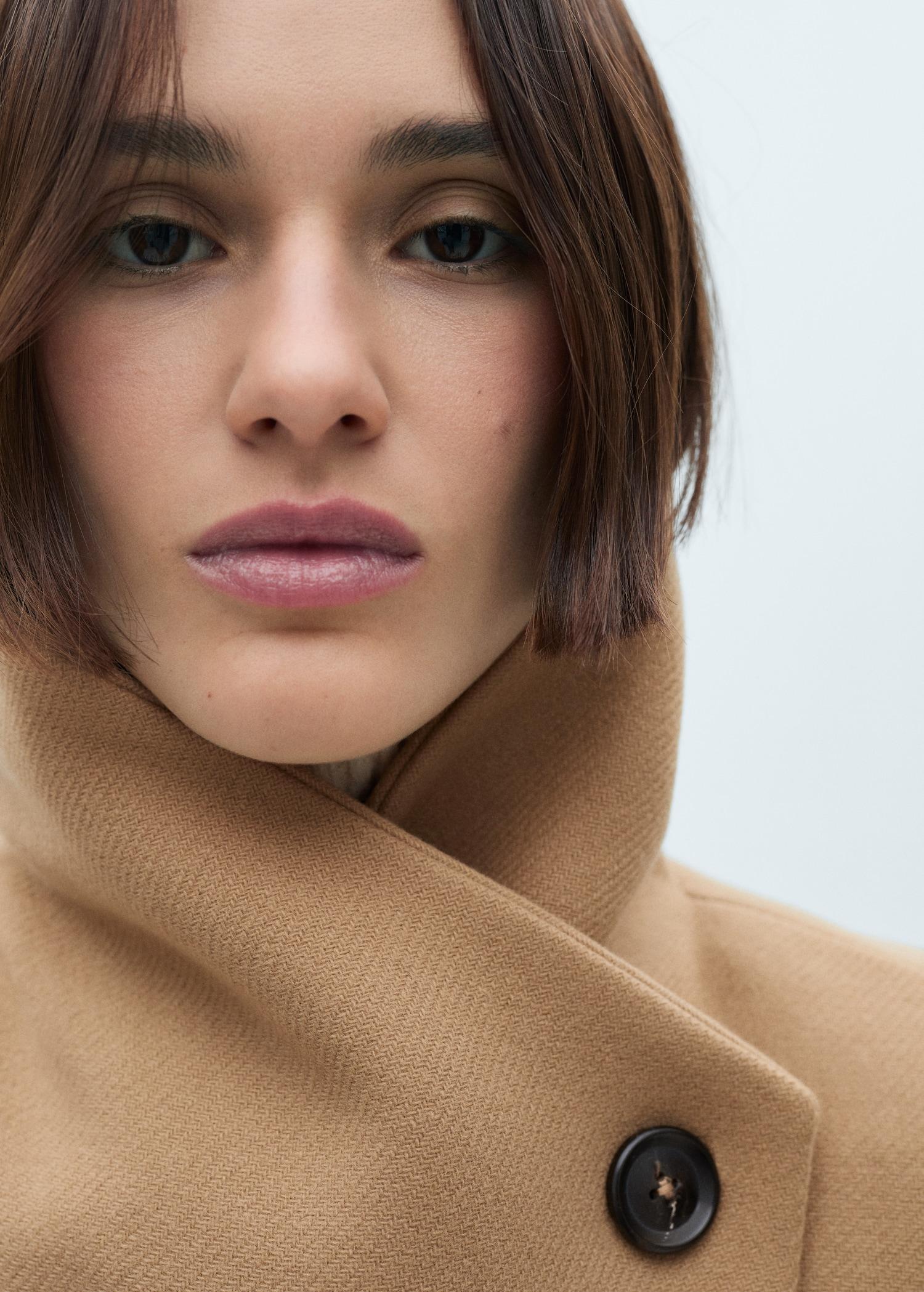 Manteco wool coat with belt - Women | MANGO USA Product Image