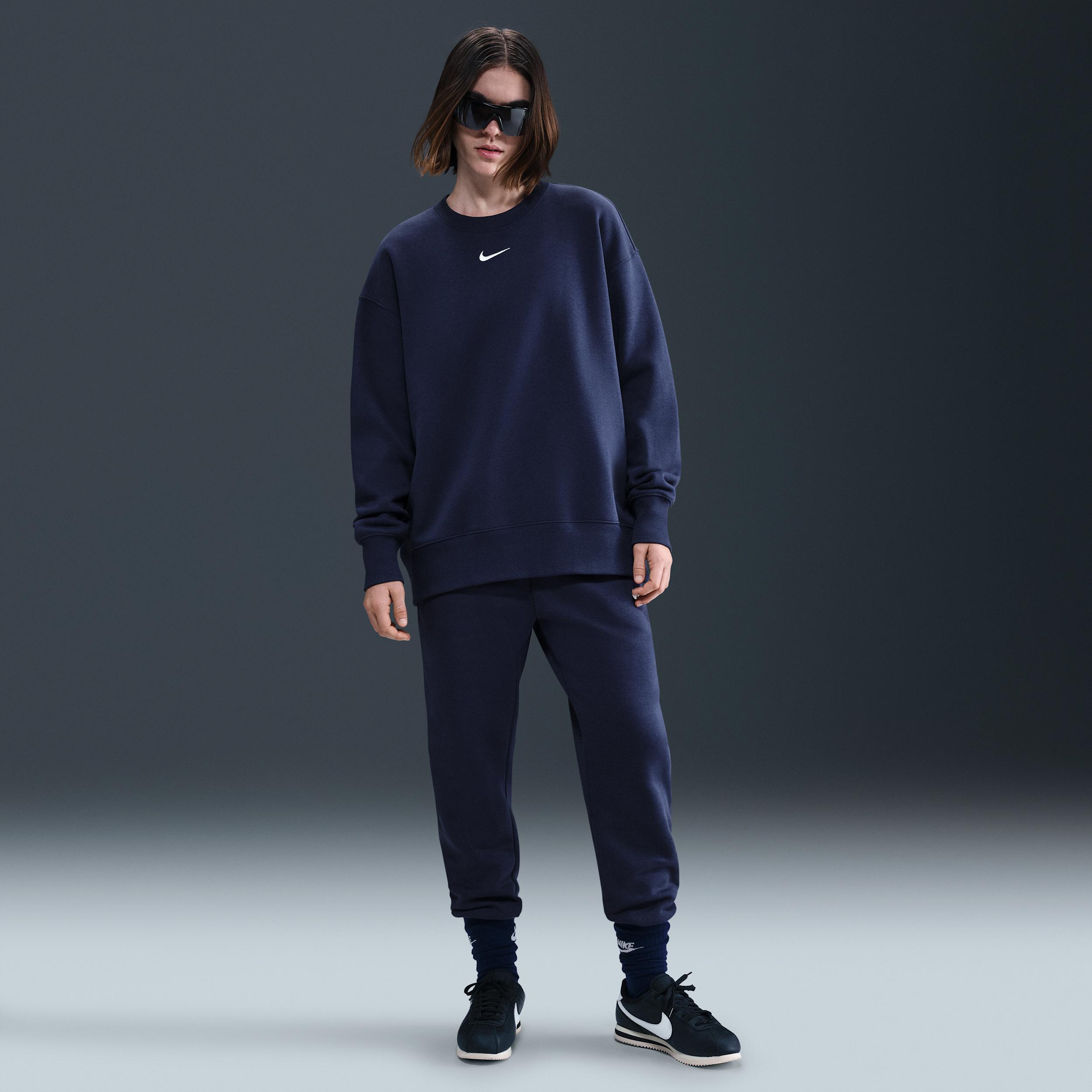 Womens Nike Sportswear Phoenix Fleece Oversized Crew-Neck Sweatshirt | FZ4270-410 Product Image