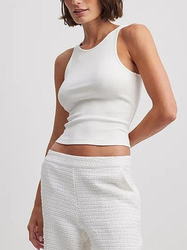 Solid Cutout Backless Tank Top Product Image