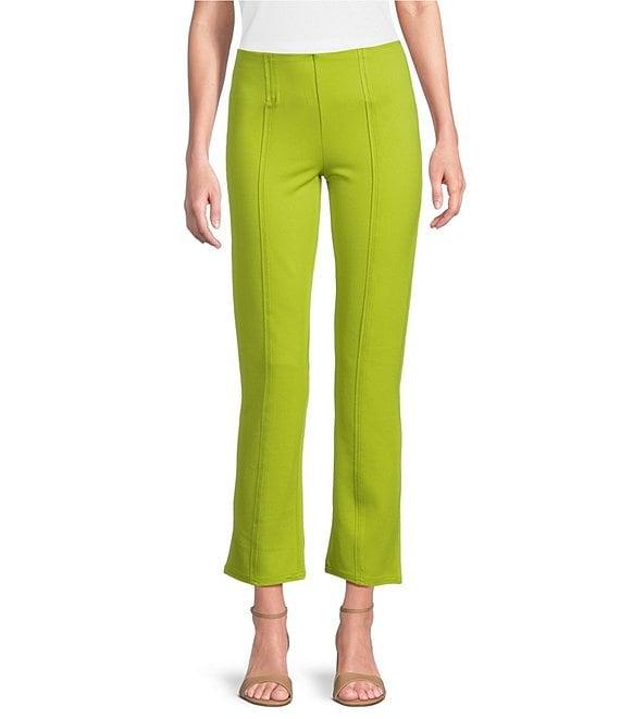 Slim Factor by Investments Ponte Knit No Waist Slim Leg Ankle Pants Product Image