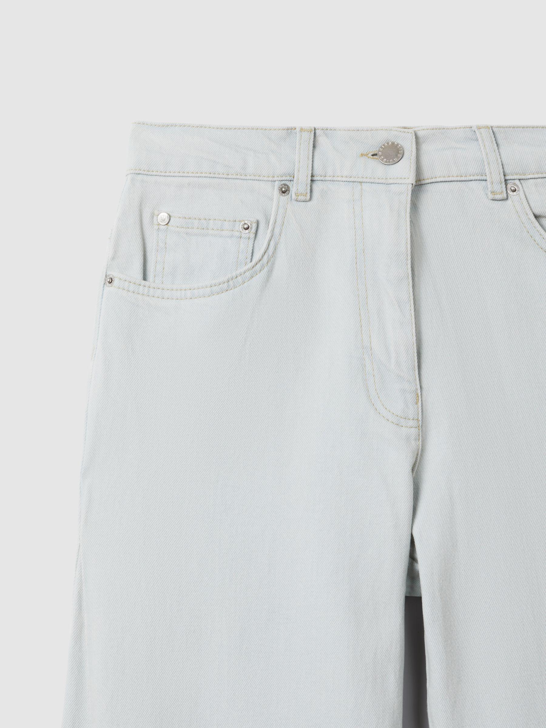 Flared Side Seam Jeans in Light Blue Product Image