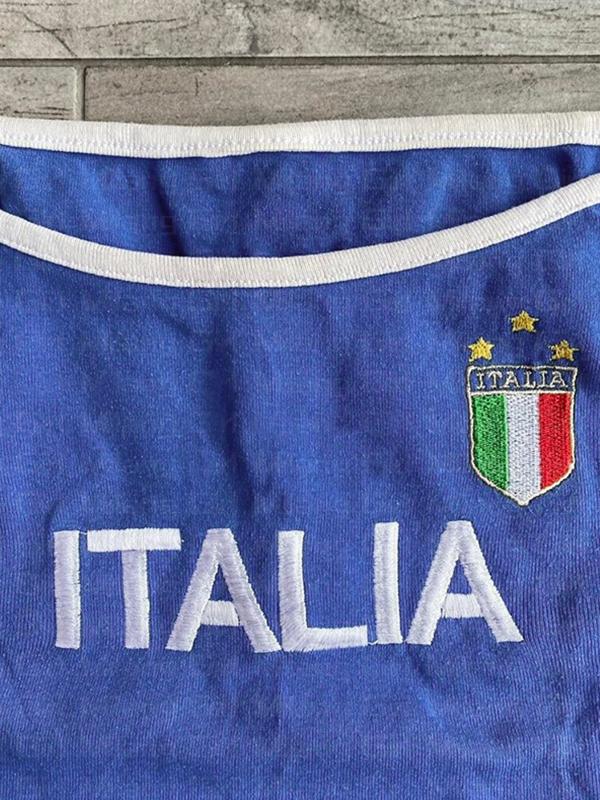 Embroidery Contrast Crop Cami Top Product Image