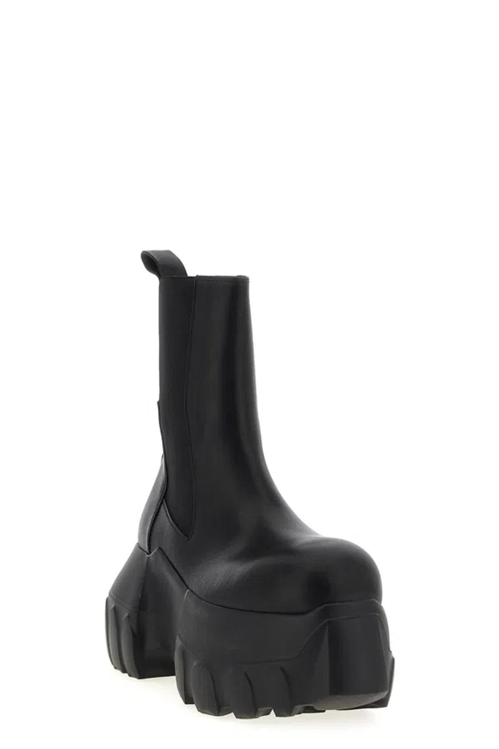 Black Hollywood Beatle Mega Tractor Chelsea Boots Product Image
