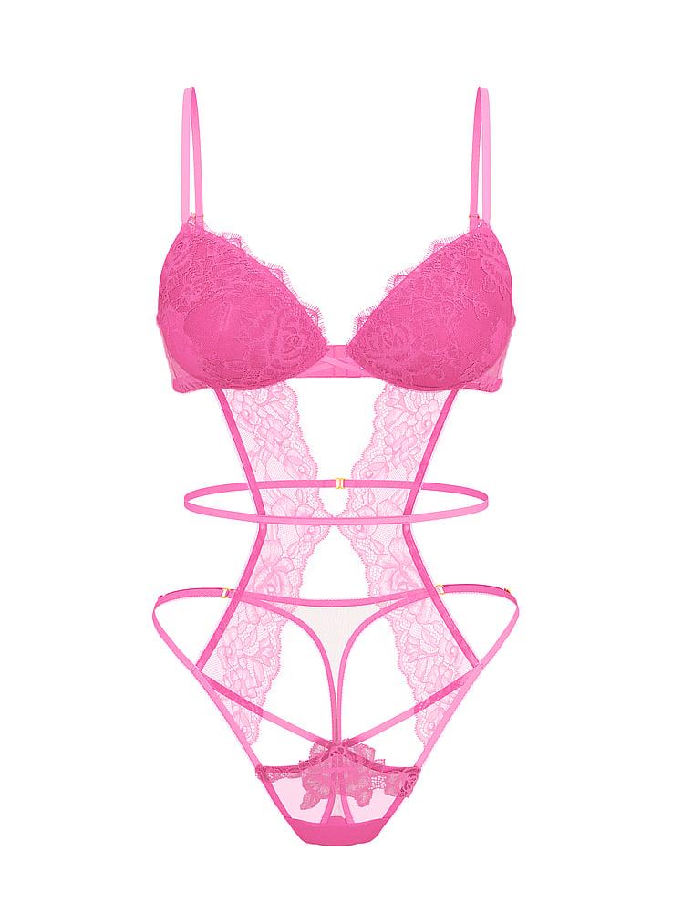 Rose Lace Lightly Lined Strappy Teddy Product Image