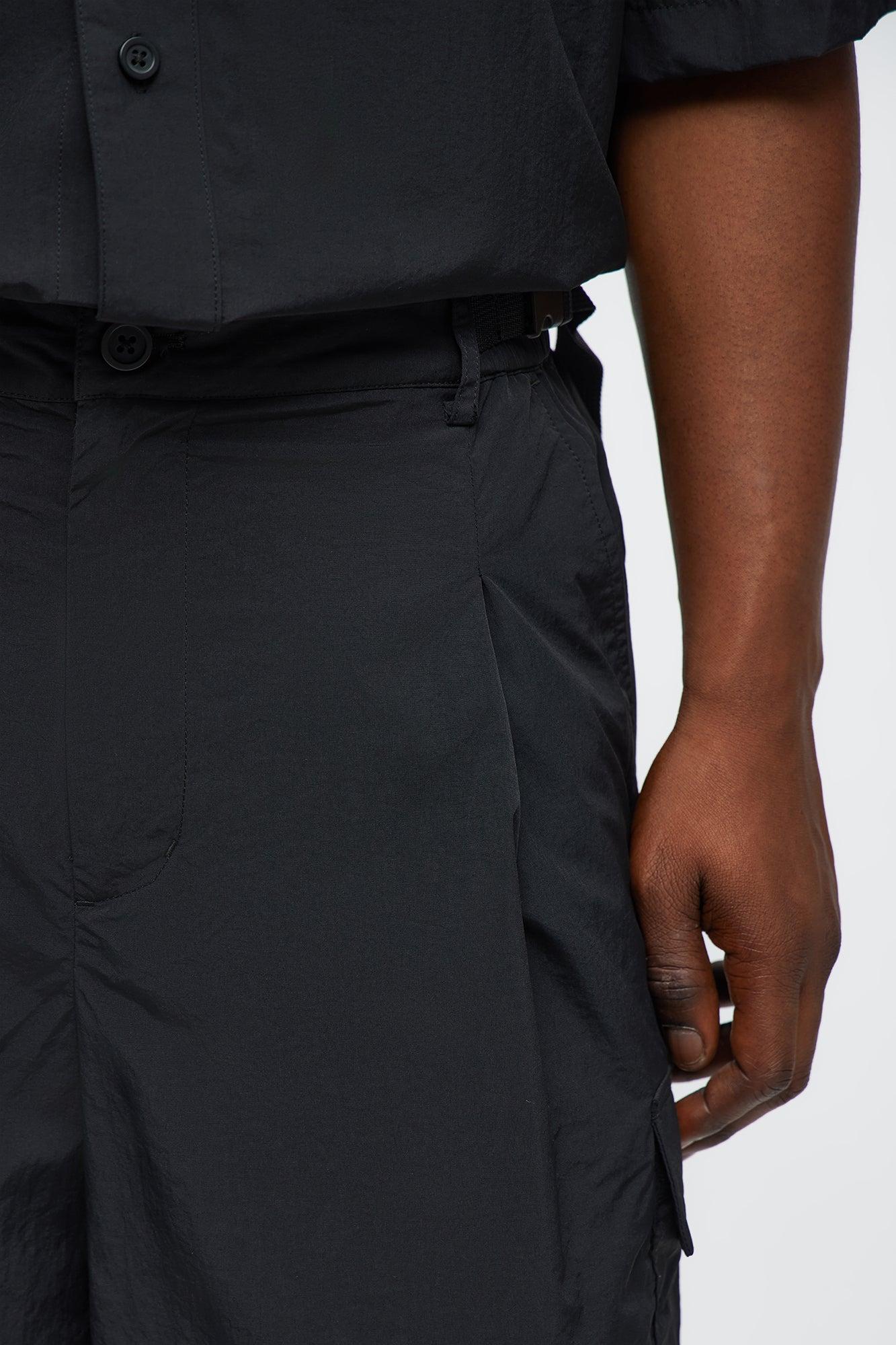 Super Baggy Philip Nylon Short - Black Male Product Image